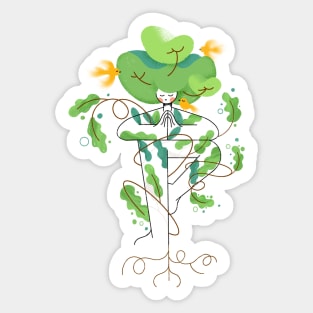 Plant a Tree, Breathe Free Sticker